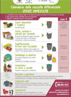 Calendari raccolta differenziata Ariccia